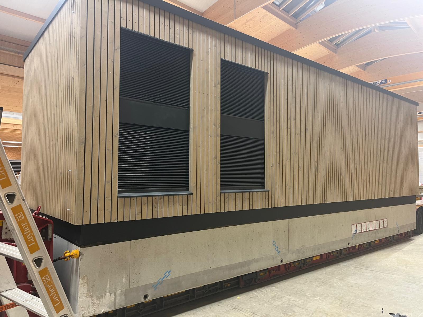 Trafostation aus Holz Trafostation aus Holz - KAMBI-Station